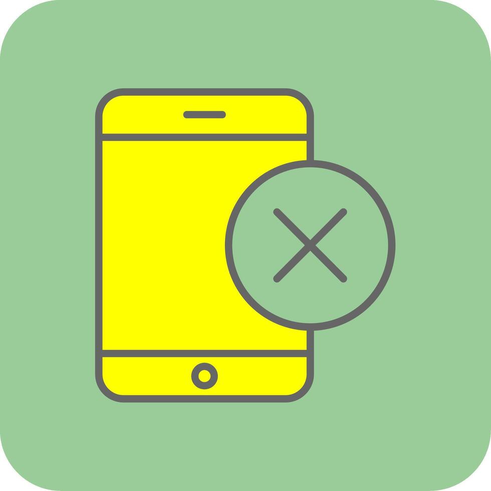 Smartphone preenchidas amarelo ícone vetor