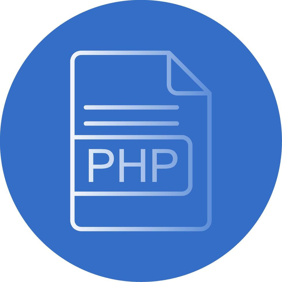 php Arquivo formato plano bolha ícone vetor