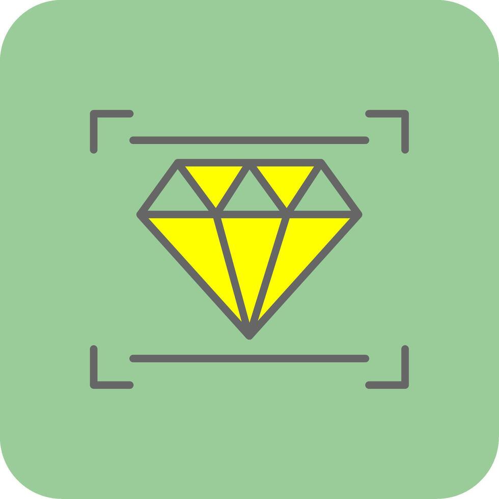 diamante preenchidas amarelo ícone vetor