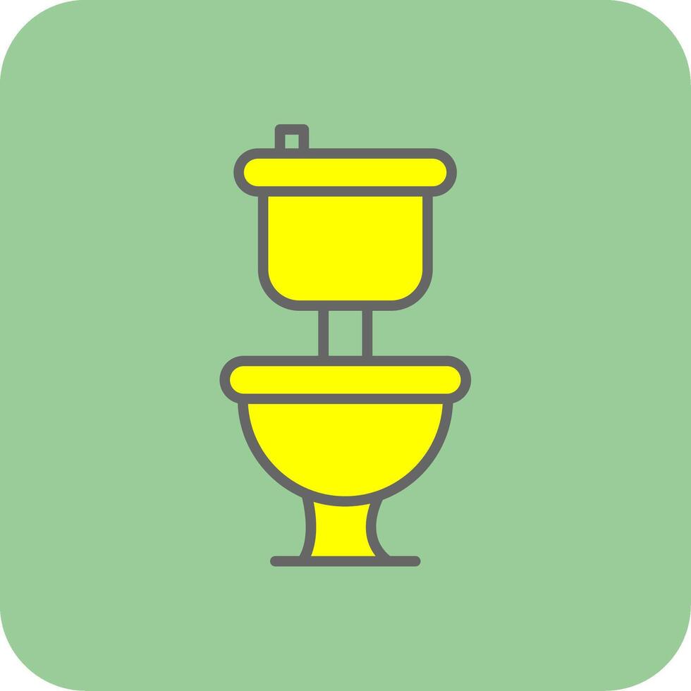banheiro preenchidas amarelo ícone vetor