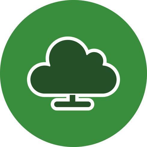 Ícone de vetor de computação em nuvem