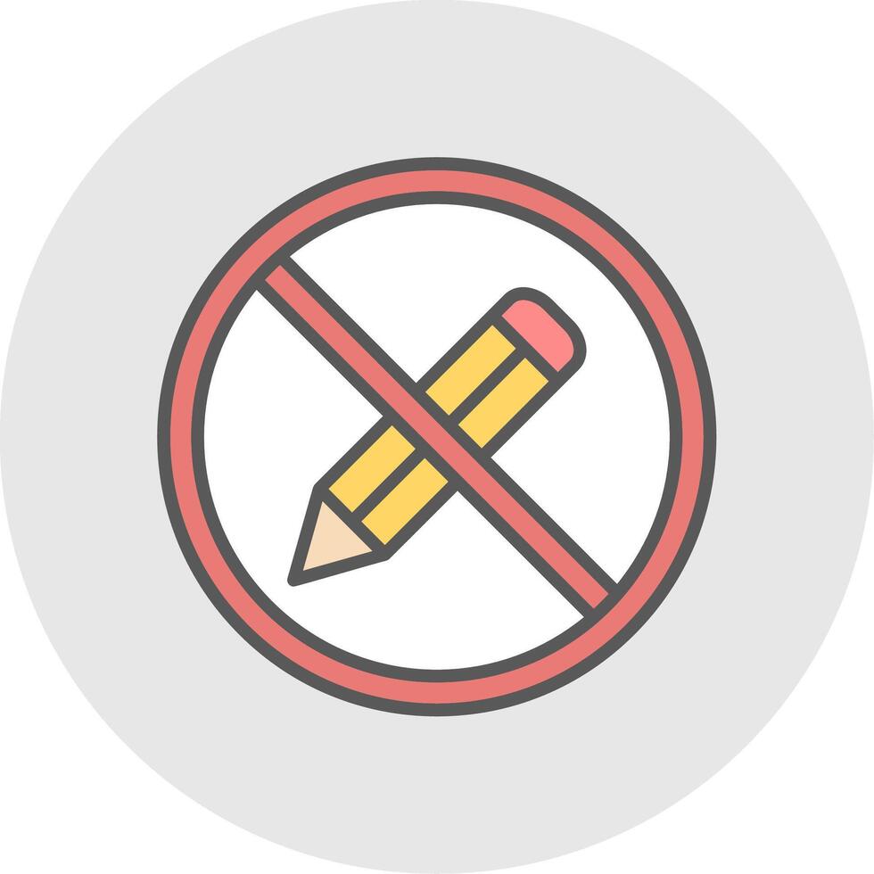 Proibido placa linha preenchidas luz ícone vetor