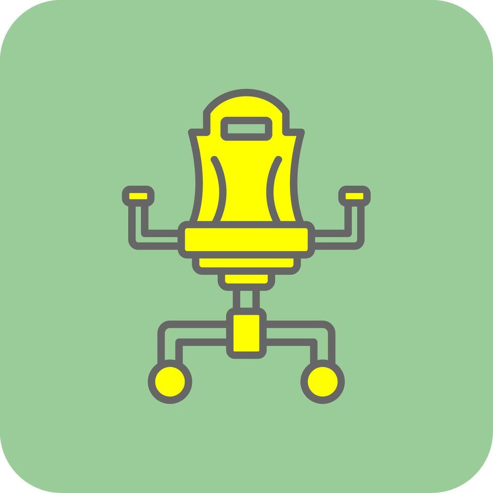 jogos cadeira preenchidas amarelo ícone vetor