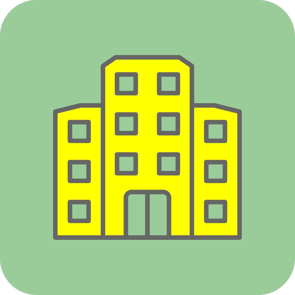 apartamentos preenchidas amarelo ícone vetor