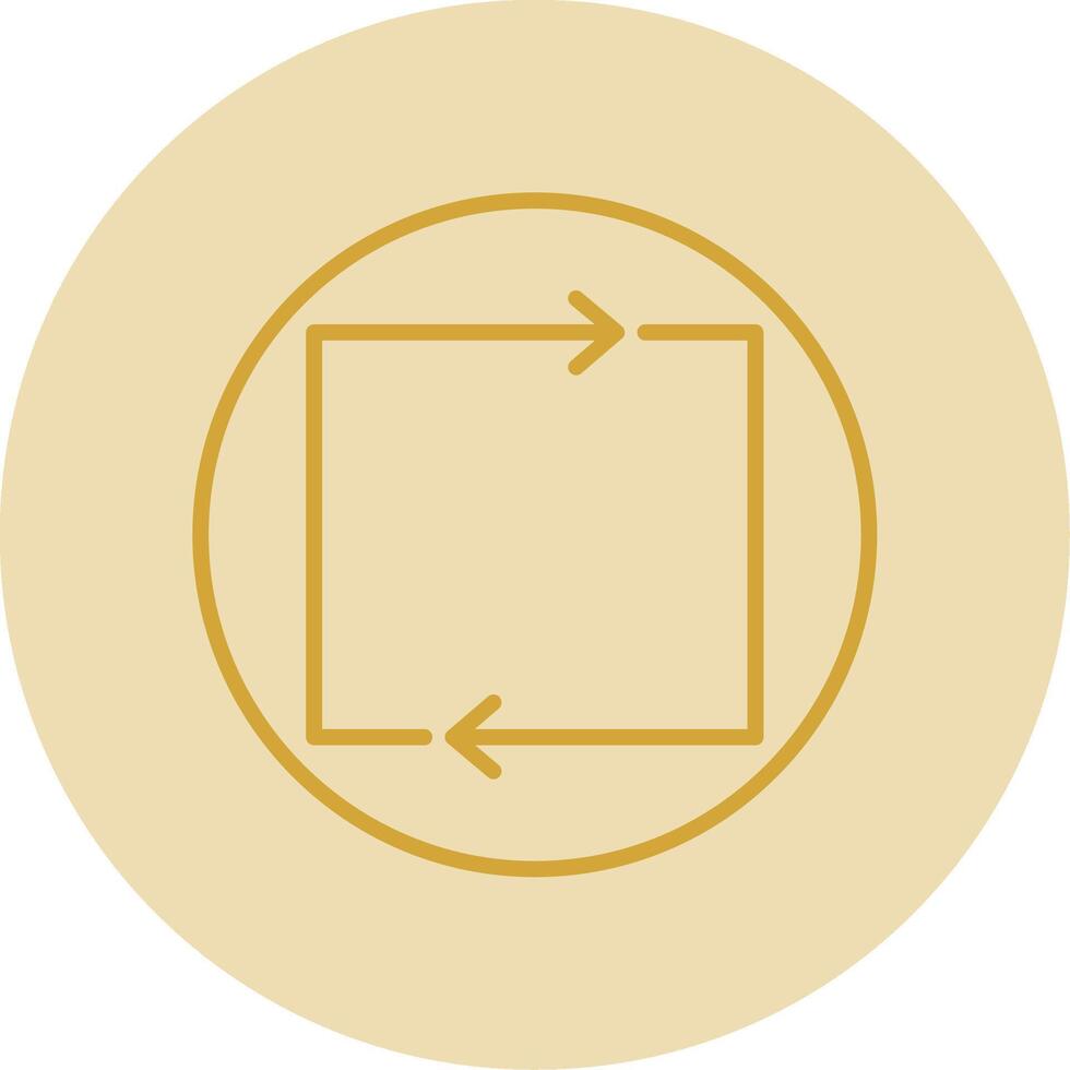 ciclo linha amarelo círculo ícone vetor