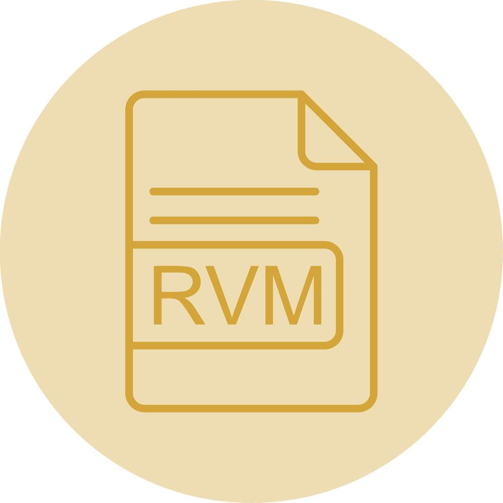 rvm Arquivo formato linha amarelo círculo ícone vetor