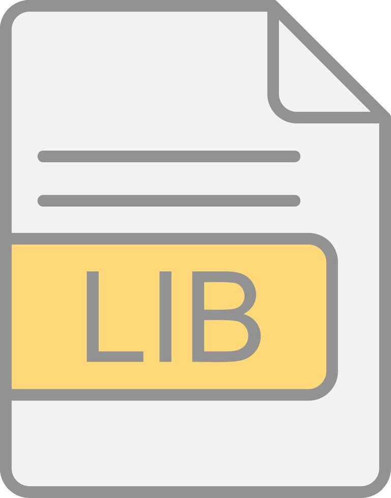 lib Arquivo formato linha preenchidas luz ícone vetor