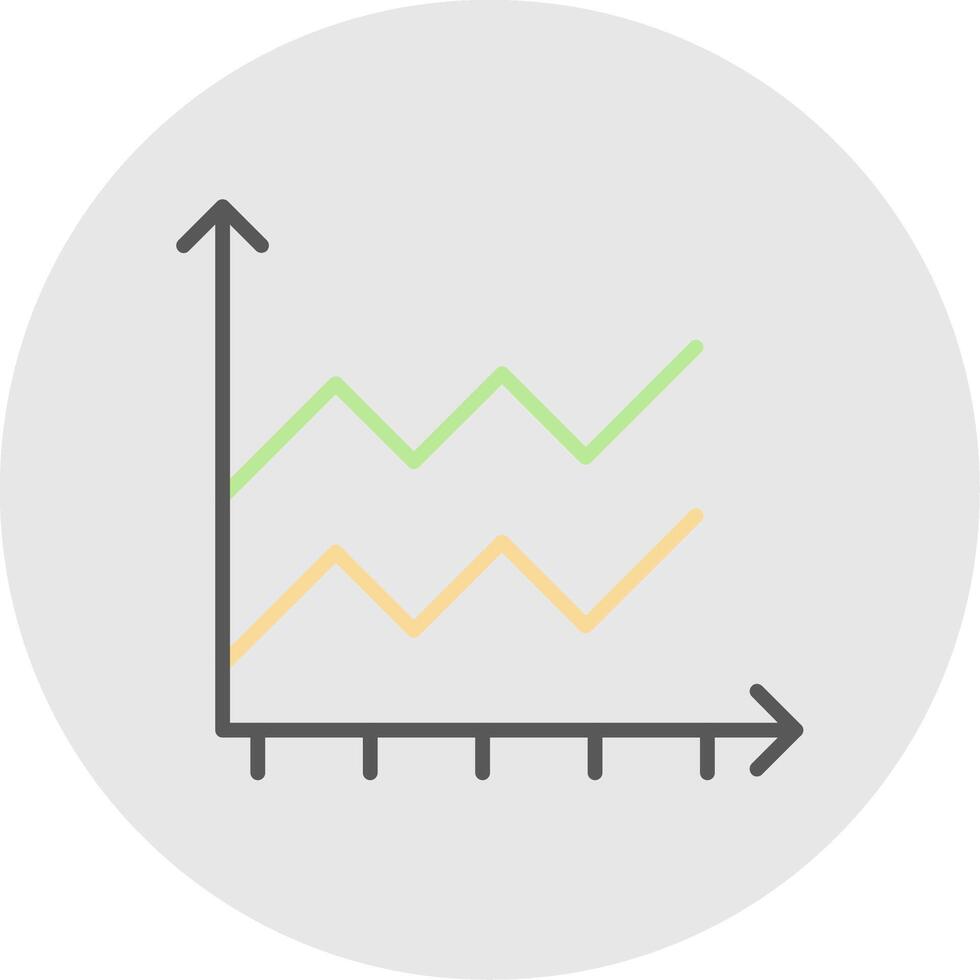 área gráfico linha preenchidas luz ícone vetor