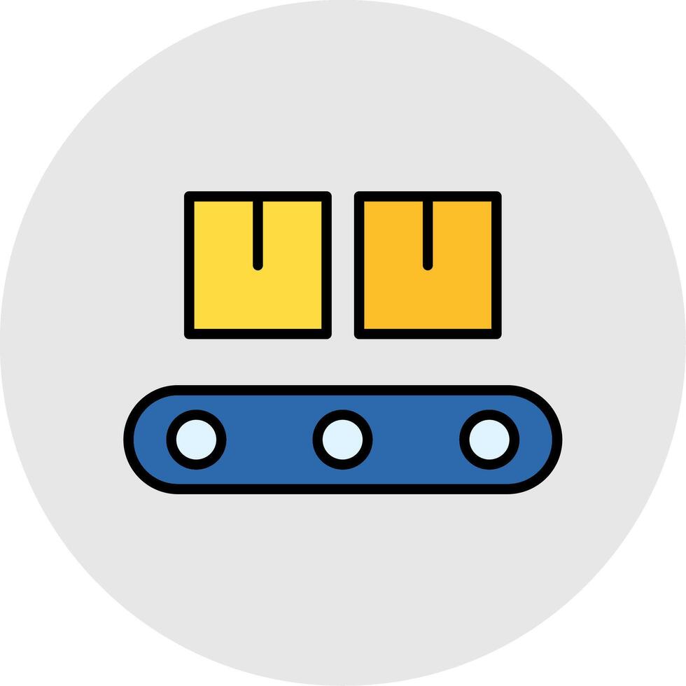 transportador cinto linha preenchidas luz ícone vetor