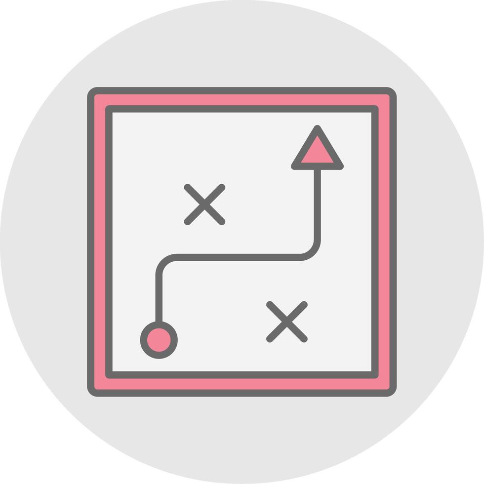 o negócio estratégia linha preenchidas luz ícone vetor