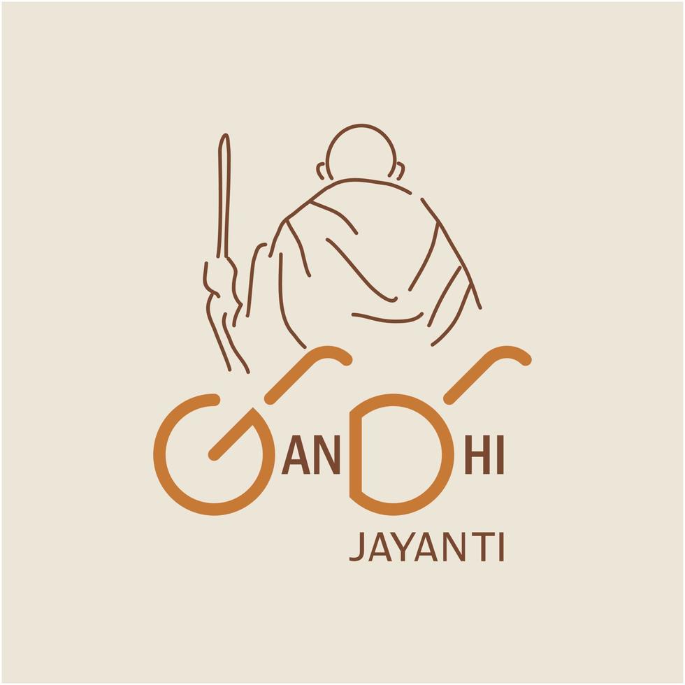 resumo ou pôster para gandhi jayanti ou 2 de outubro com ilustração de design agradável e criativo. vetor