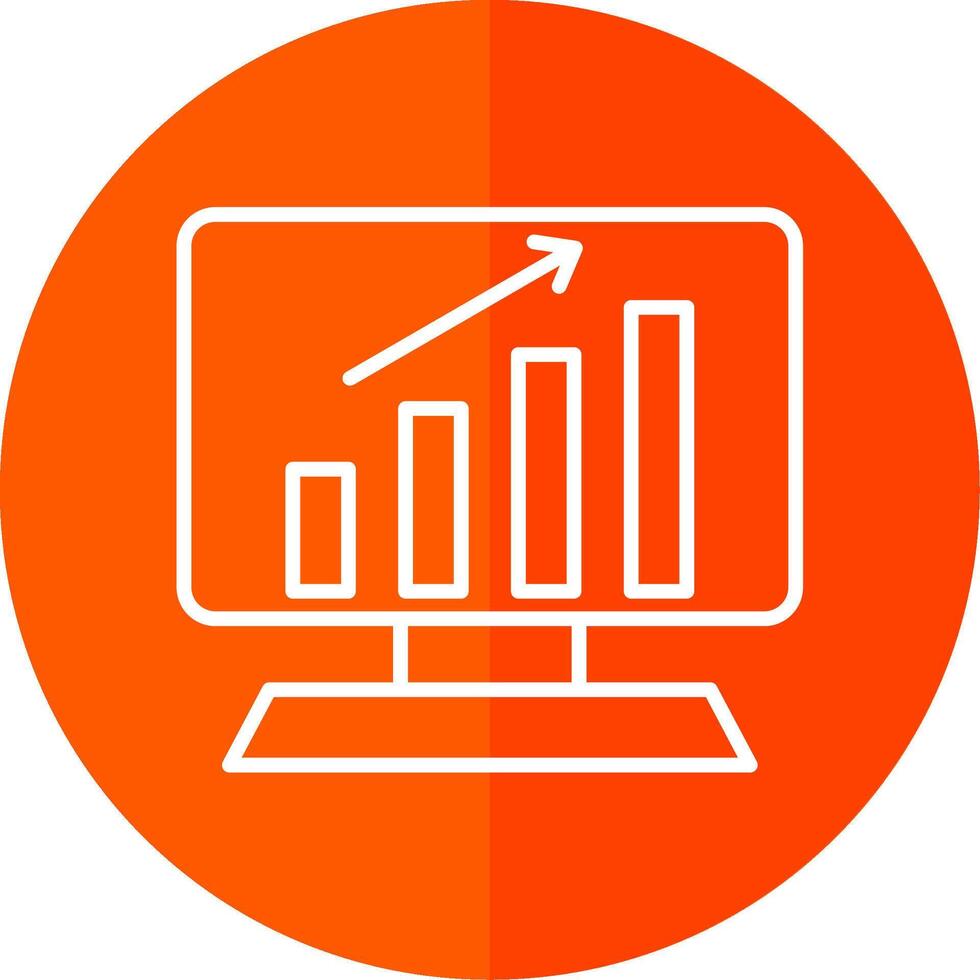 analytics linha amarelo branco ícone vetor