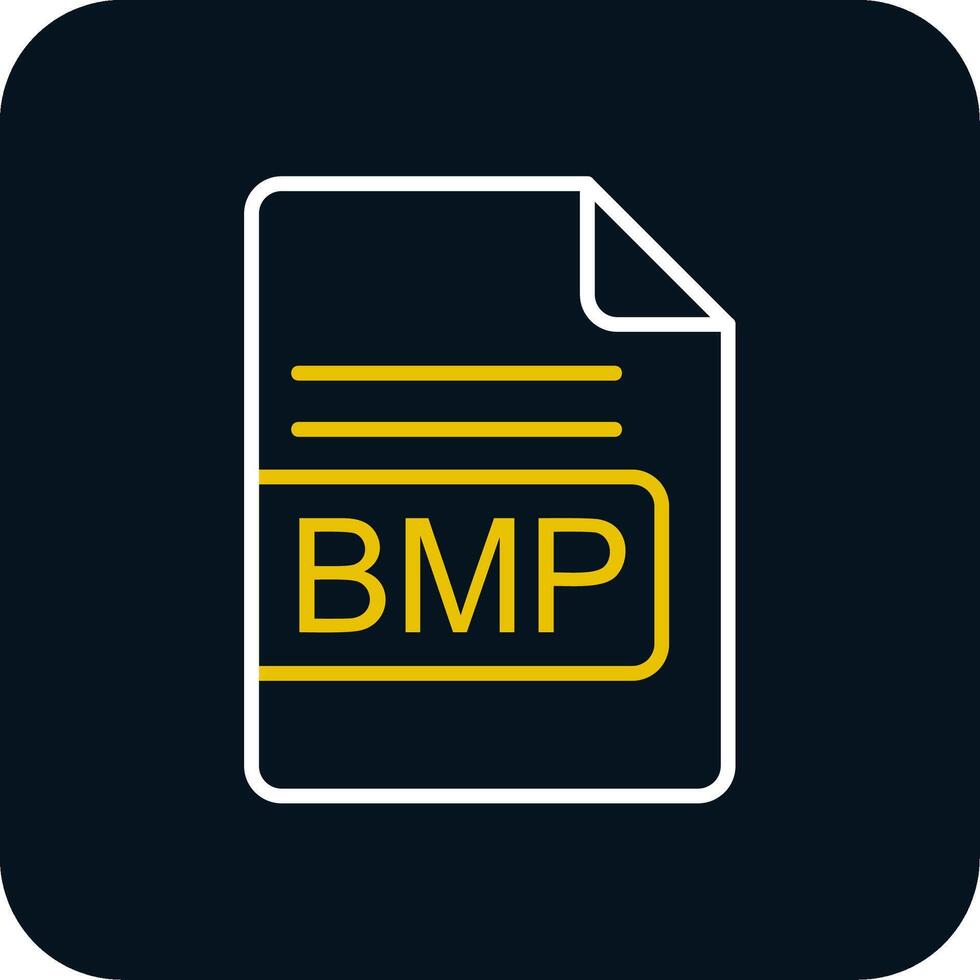 bmp Arquivo formato linha amarelo branco ícone vetor