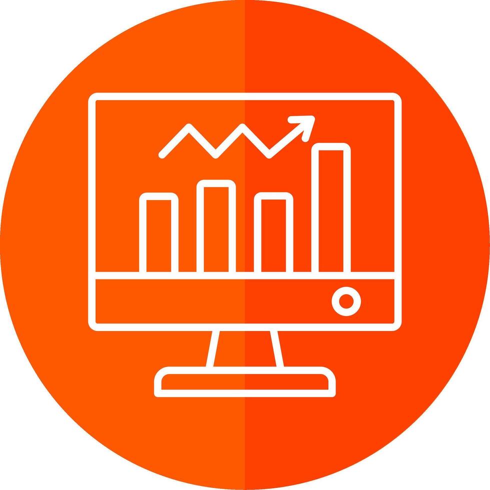 analytics linha amarelo branco ícone vetor