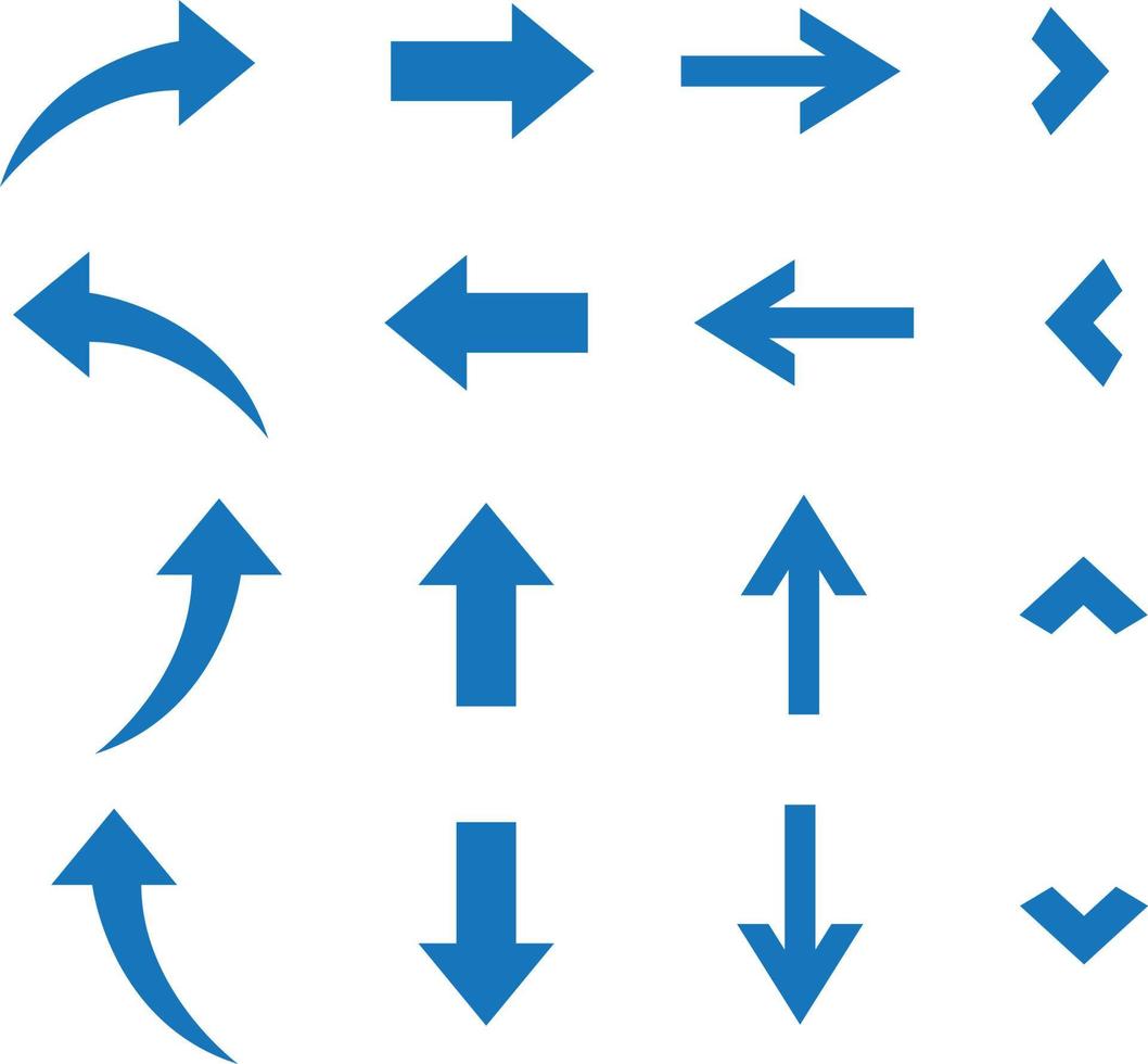 seta definir vetor de ícone de símbolo. para web design