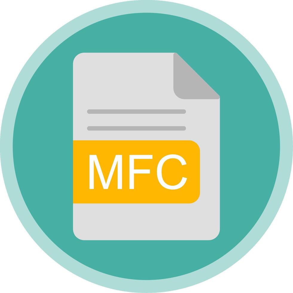 mfc Arquivo formato plano multi círculo ícone vetor