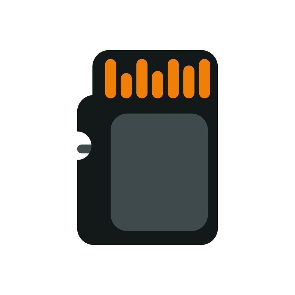 ícone de dados de armazenamento do cartão SD vetor