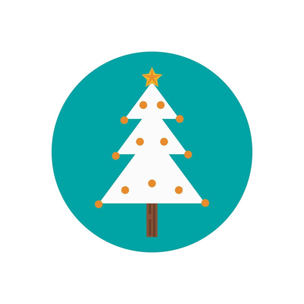 ícone de pinheiro de feliz natal vetor