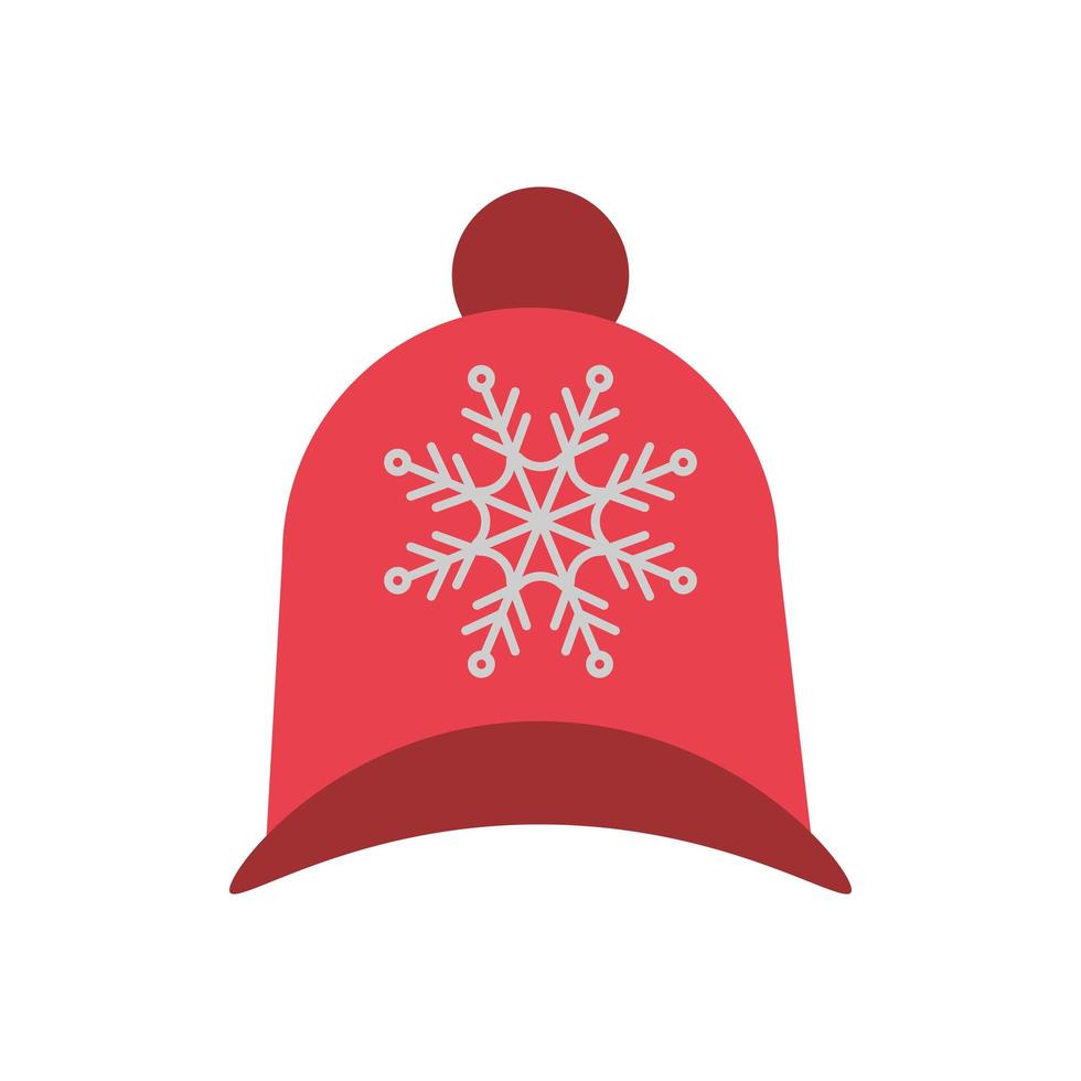 ícone de chapéu de papai noel feliz natal vetor