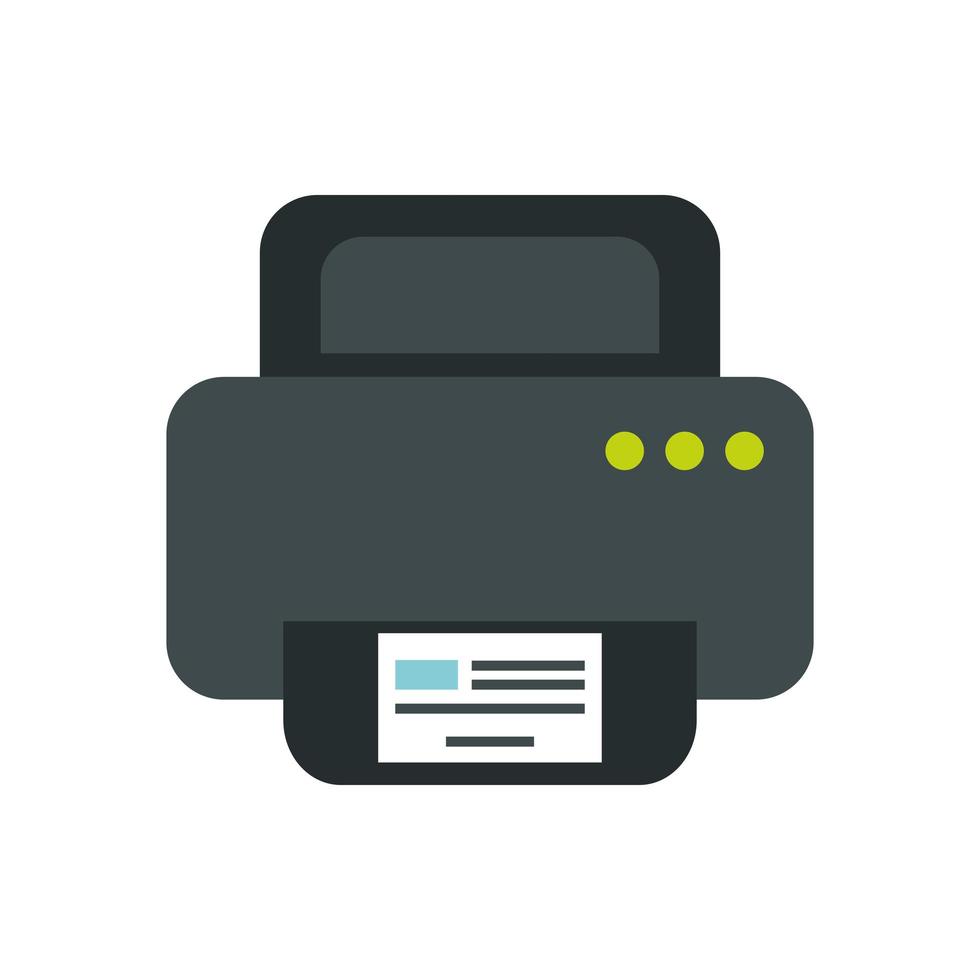 ícone isolado de dispositivo de hardware de impressora de computador vetor