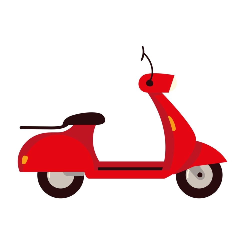 transporte de scooter vermelha vetor