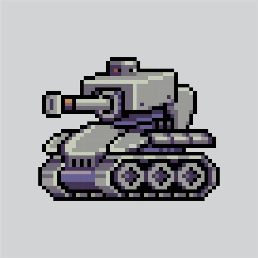 pixel arte ilustração militares tanque. pixelizada tanque. militares tanque guerra pixelizada para a pixel arte jogos e ícone para local na rede Internet e jogo. velho escola retrô. vetor