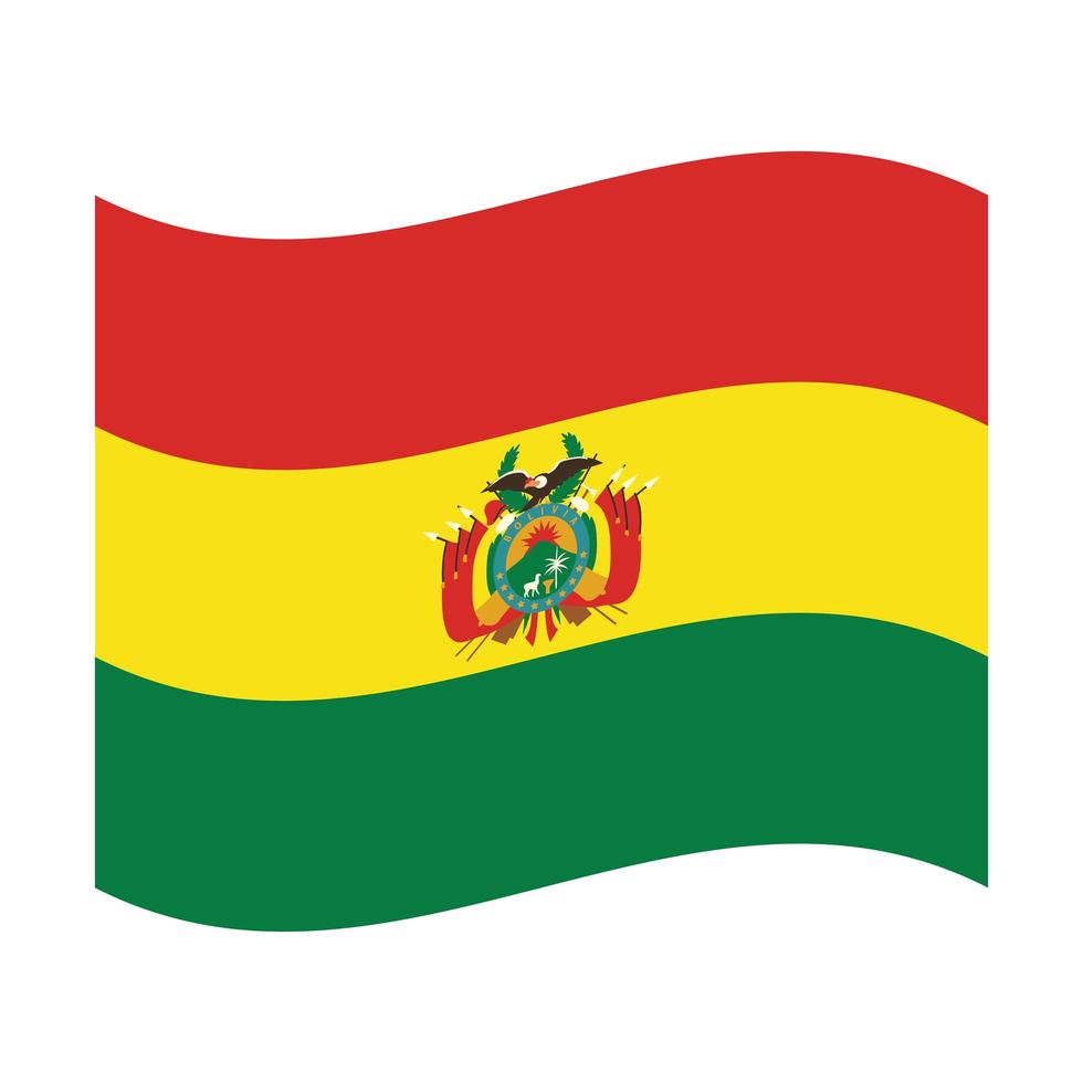 agitando bandeira boliviana vetor