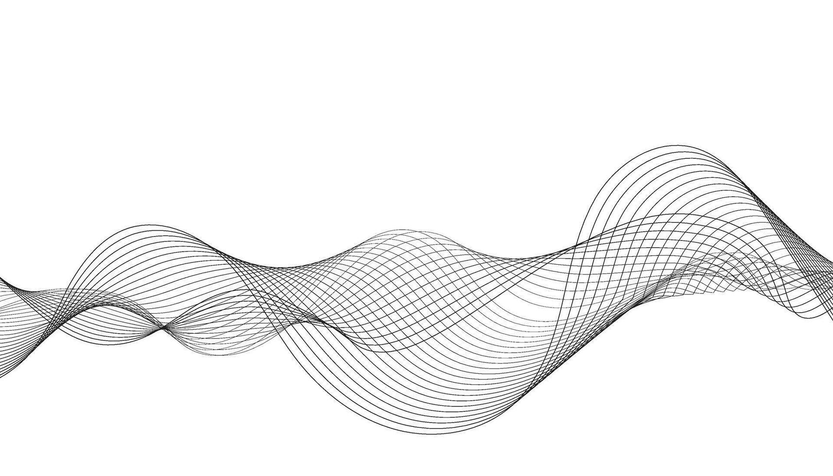 moderno onda linha fundo. abstrato fluindo linha padrões. Preto linhas em branco fundo. ondulado listras em branco isolado fundo. vetor
