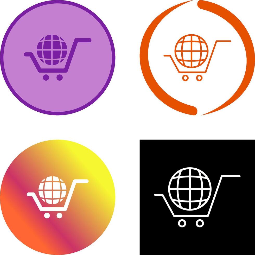 global compras ícone Projeto vetor
