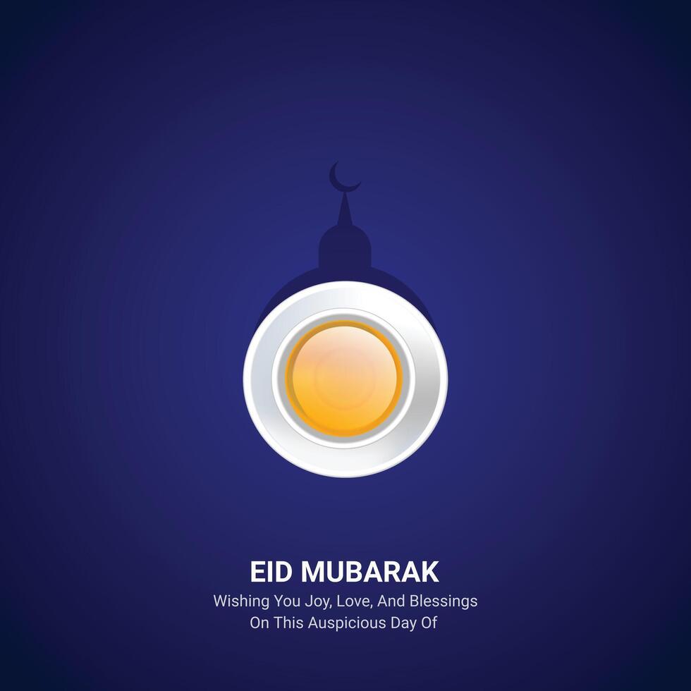 eid mubarak. eid Mubarak criativo Publicidades Projeto. social meios de comunicação poster, , 3d ilustração. vetor