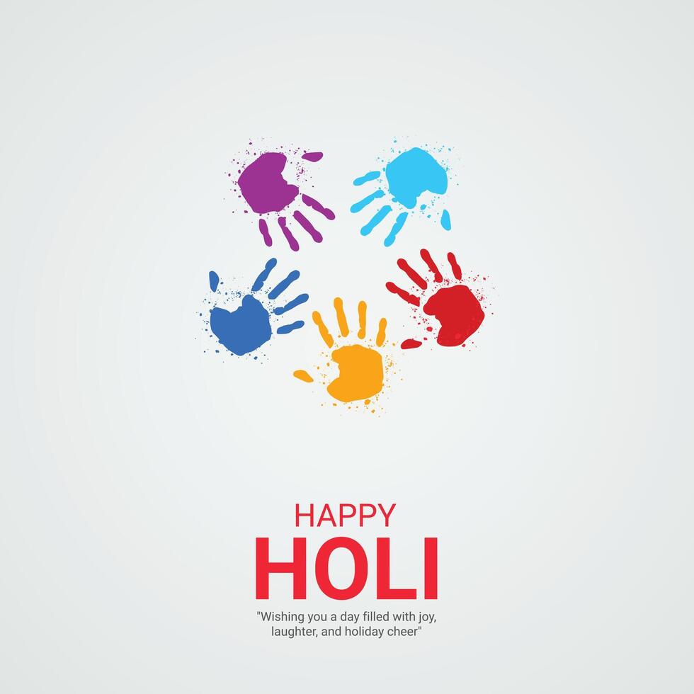 criativo ilustração do feliz holi festival para social meios de comunicação Publicidades vetor