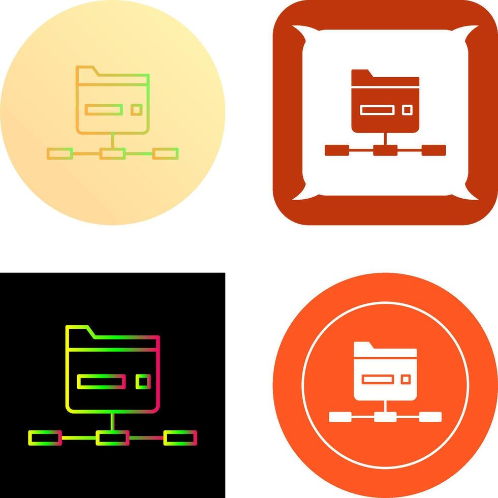 rede pasta ícone Projeto vetor