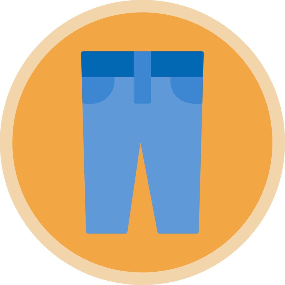 jeans plano multi círculo ícone vetor