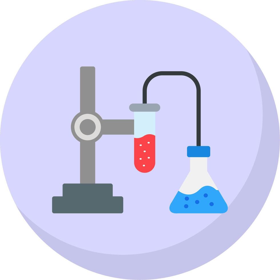 teste tubos plano bolha ícone vetor