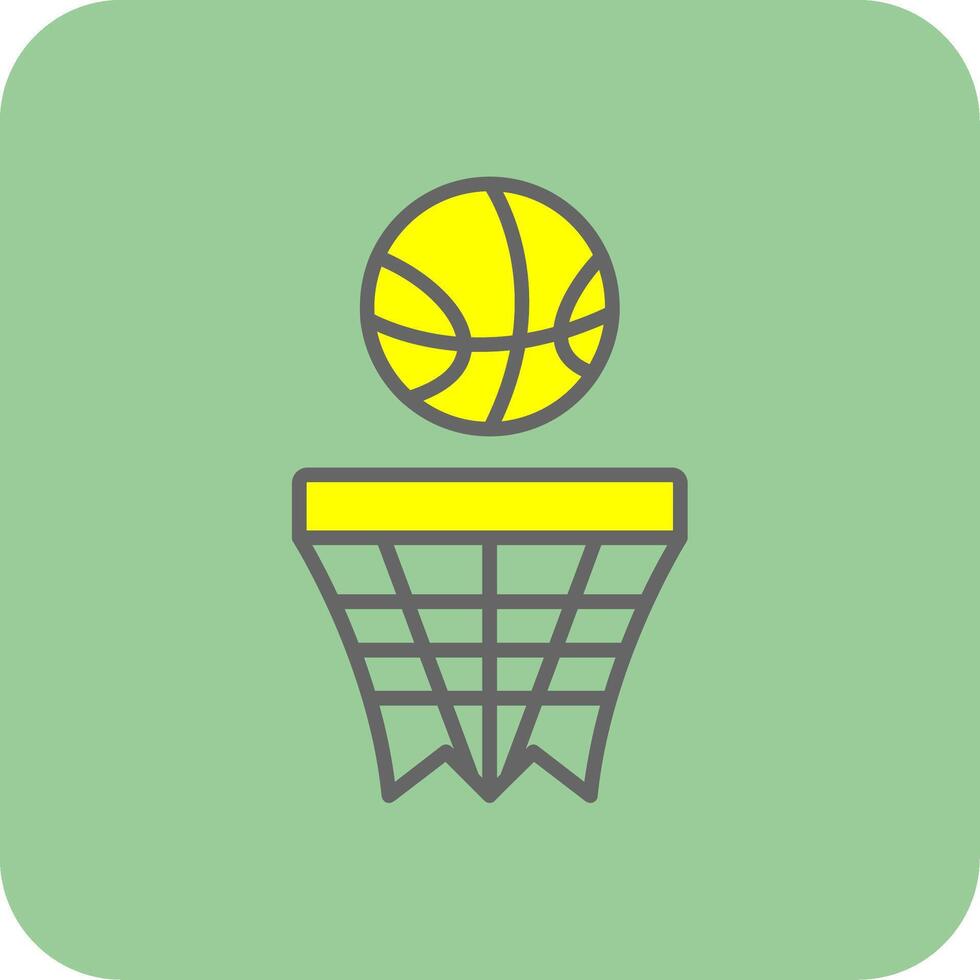 basquetebol preenchidas amarelo ícone vetor