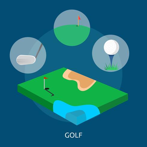 Ilustração conceitual de golfe Design vetor