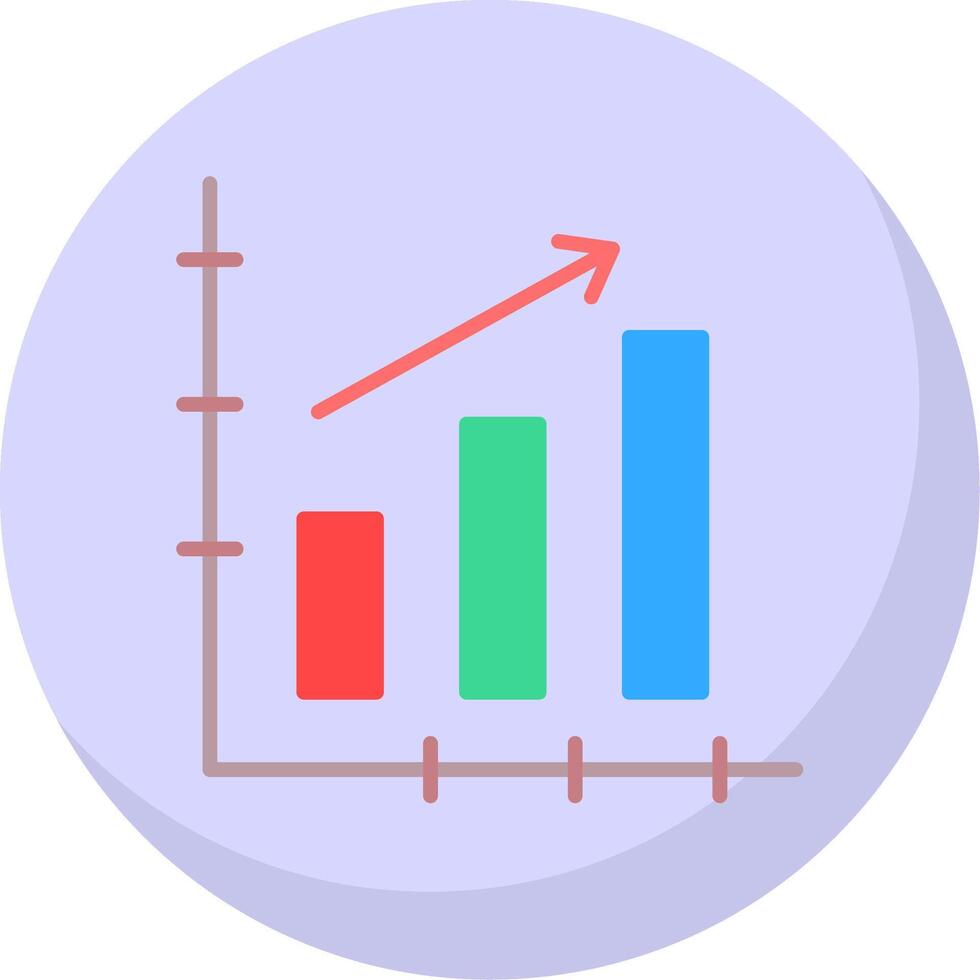 Barra gráfico plano bolha ícone vetor