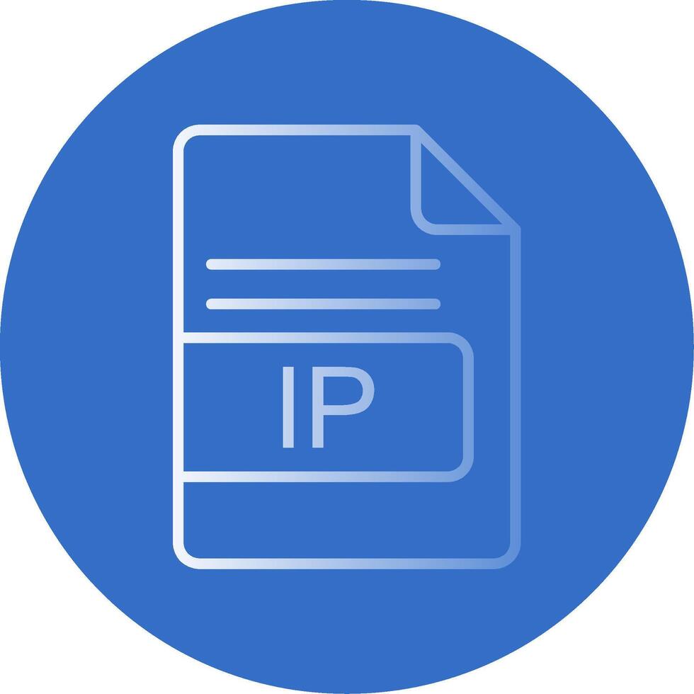 ip Arquivo formato plano bolha ícone vetor