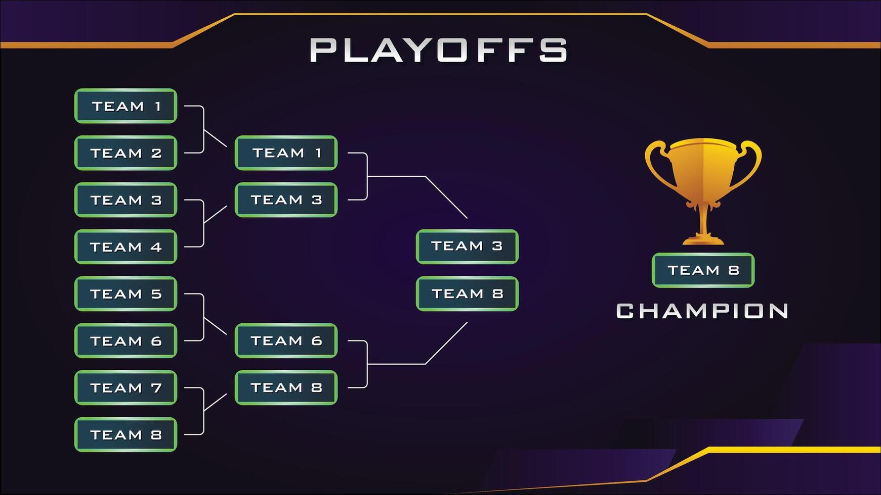 moderno esporte jogos disposição torneio campeonato concurso etapa suporte borda com ouro campeão troféu prêmio ícone ilustração fundo vetor