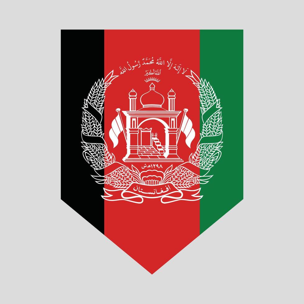 Afeganistão bandeira dentro escudo forma vetor