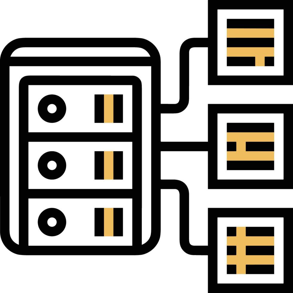 armazenamento dados ícone símbolo imagem para base de dados ilustração vetor