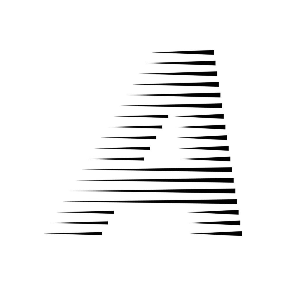 uma carta linhas logotipo ícone ilustração vetor