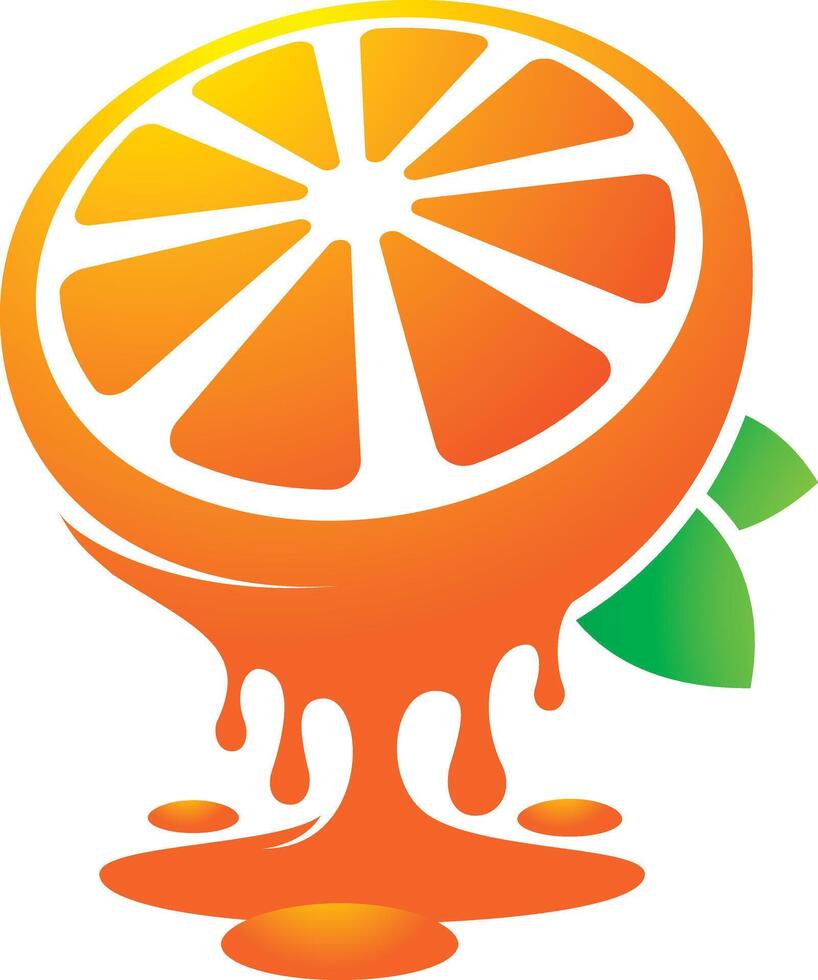 laranja suco log Projeto vetor
