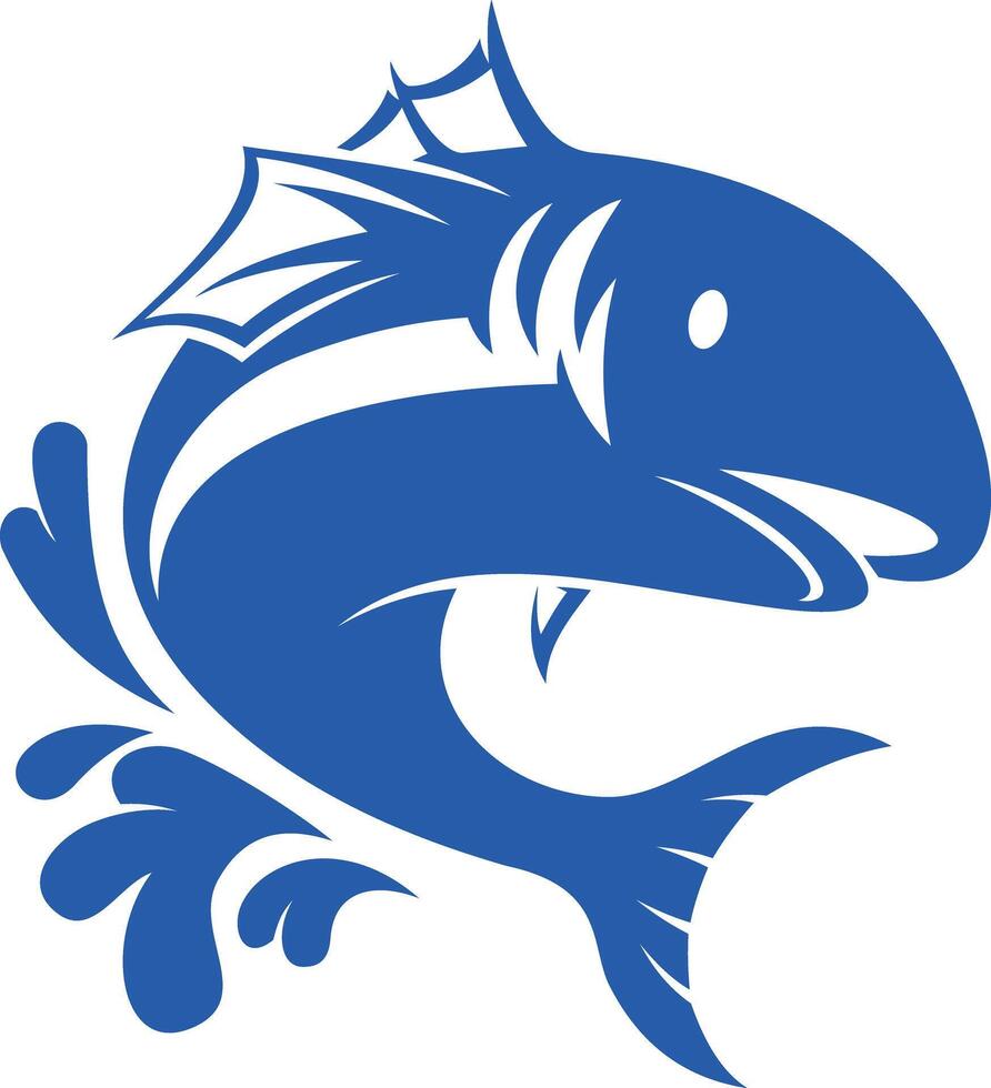 design de logotipo de peixe vetor