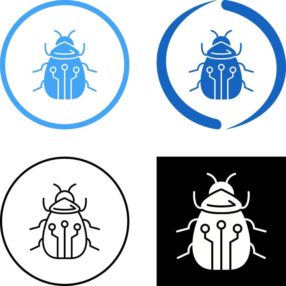 design de ícone de bug vetor