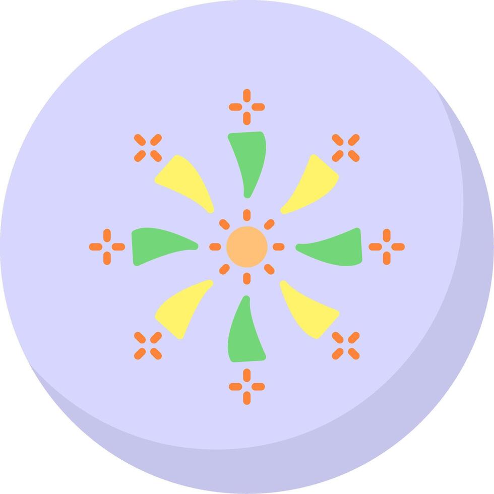 fogo de artifício plano bolha ícone vetor