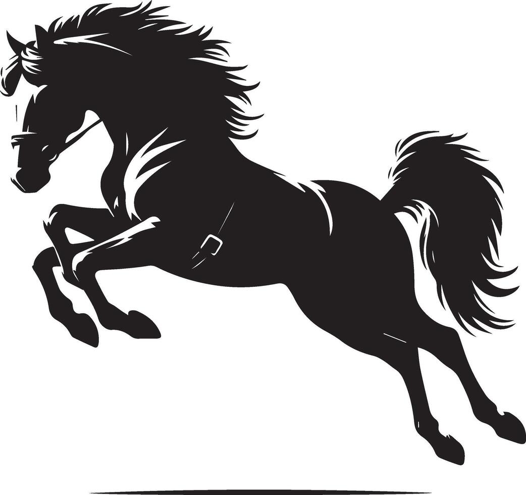 cavalo silhueta animal conjunto isolado em branco fundo. Preto cavalos gráfico elemento ilustração.alta resolução jpg, eps 10 incluído vetor