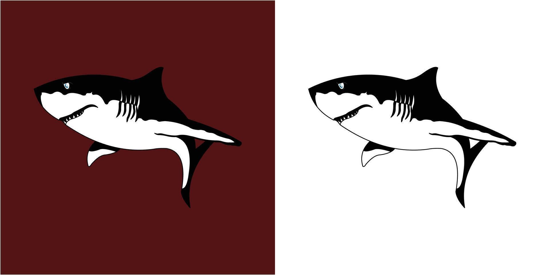 ilustração de design de tubarão vetor