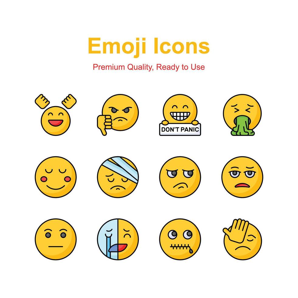 fofa emoji expressões, emoticons ícones conjunto vetor