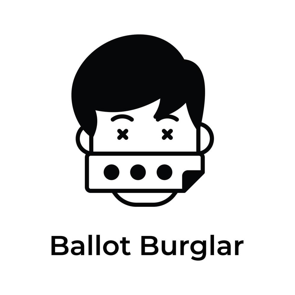 votação ladrão, votação assaltante ícone Projeto pronto para usar vetor